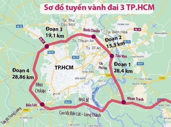 Sơ đồ vành đai 3 Tp. HCM