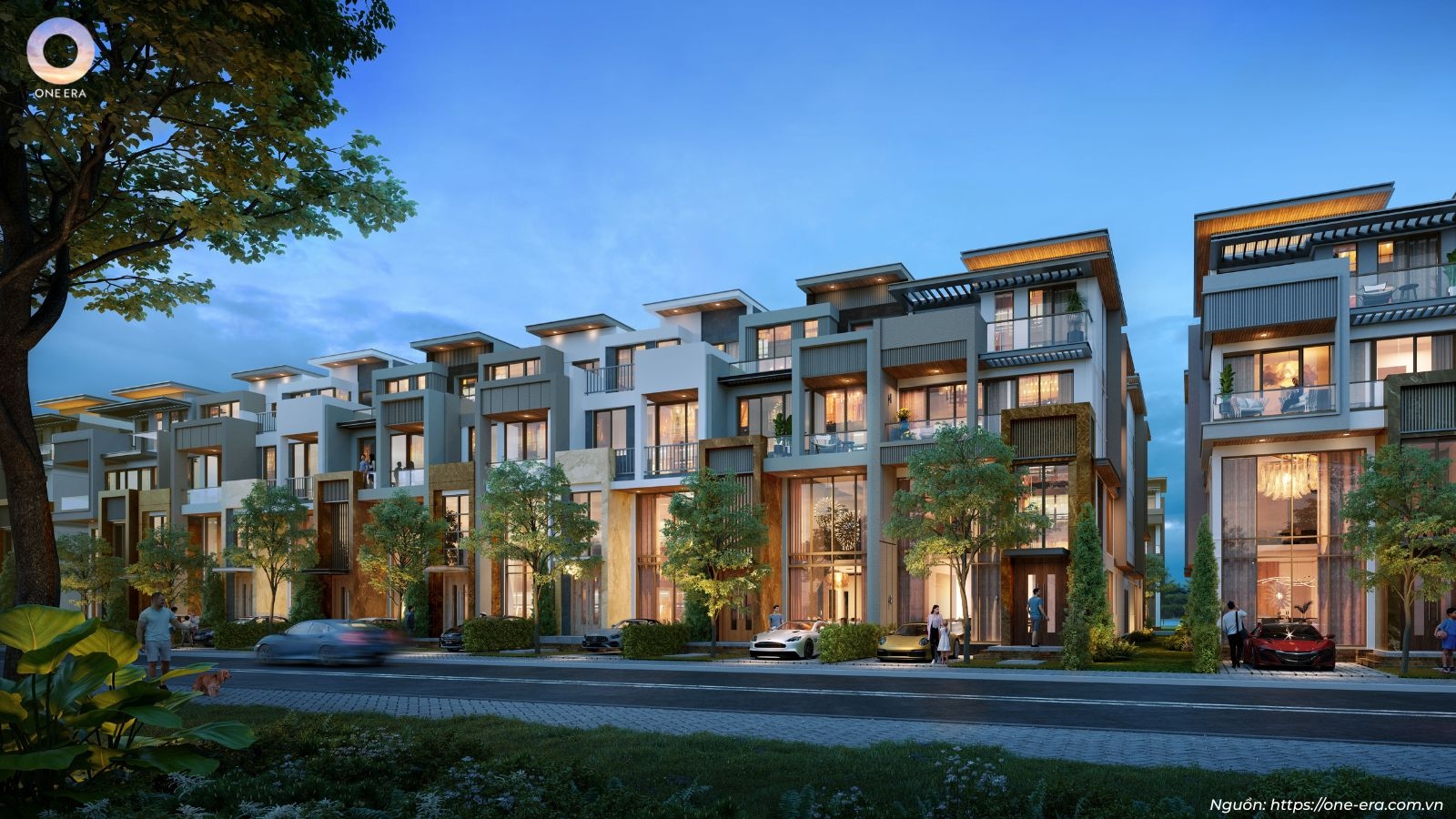 Phối Cảnh Tổng Thể Phân Khu Nhà Phố Compound Tại One Era