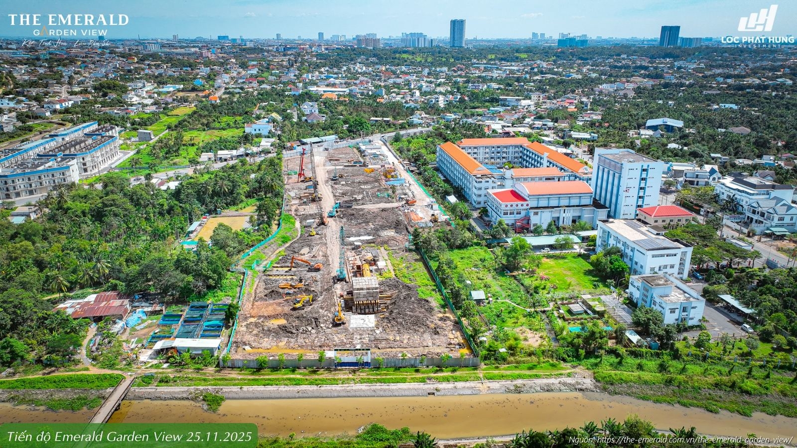 Tiến độ xây dựng dự án The Emerald Garden View cập nhật mới nhất ngày 25/11/2025