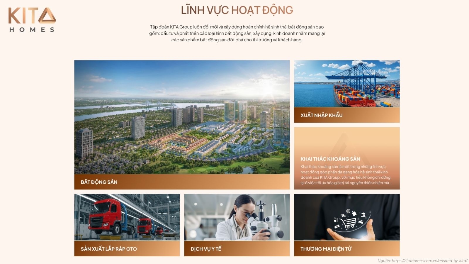 Chủ đầu tư KITA Group - Nhà phát triển Dự án Ansana By Kita