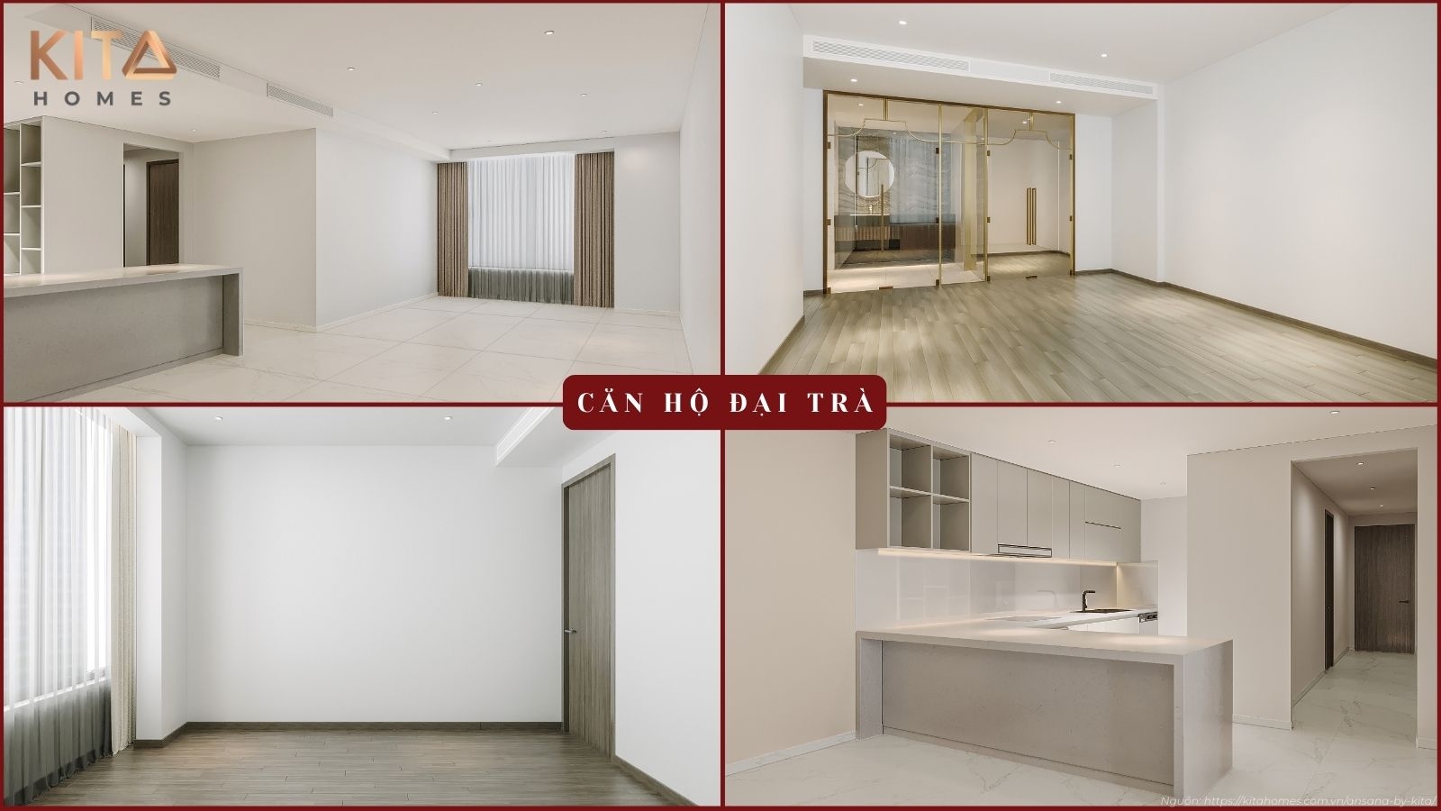 Nhà mẫu căn hộ tiêu chuẩn Ansana By Kita