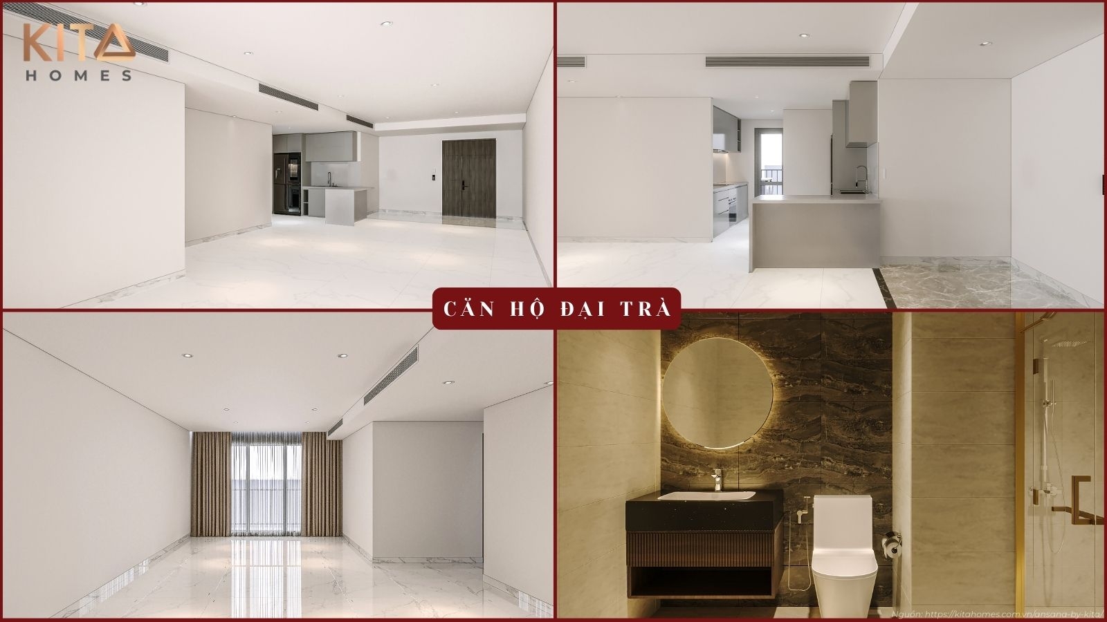 Nhà mẫu căn hộ tiêu chuẩn Ansana By Kita