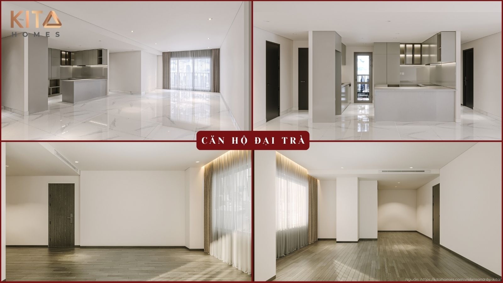 Nhà mẫu căn hộ tiêu chuẩn Ansana By Kita