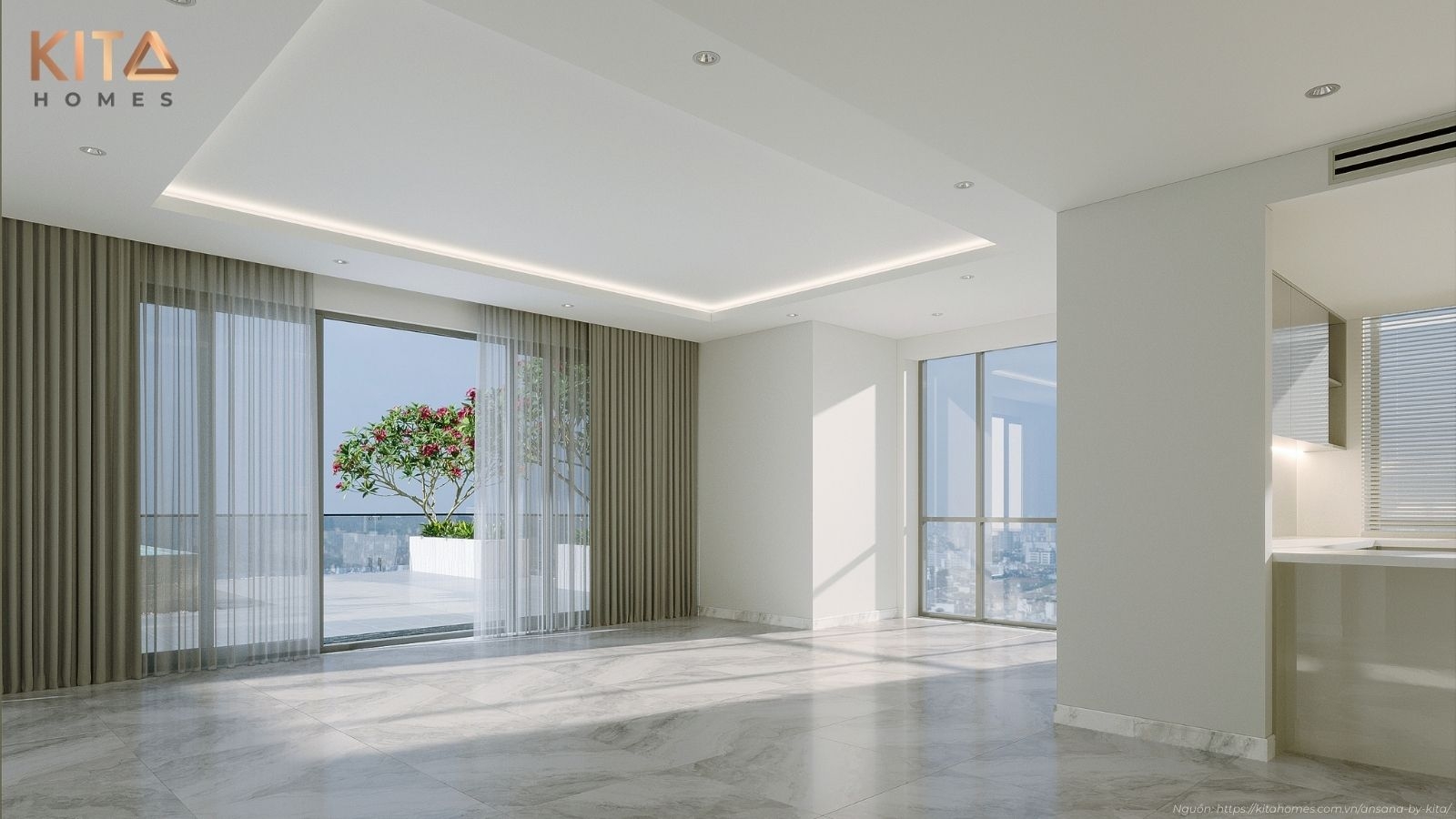 Nhà mẫu căn hộ Penthouse sang trọng của Ansana By Kita