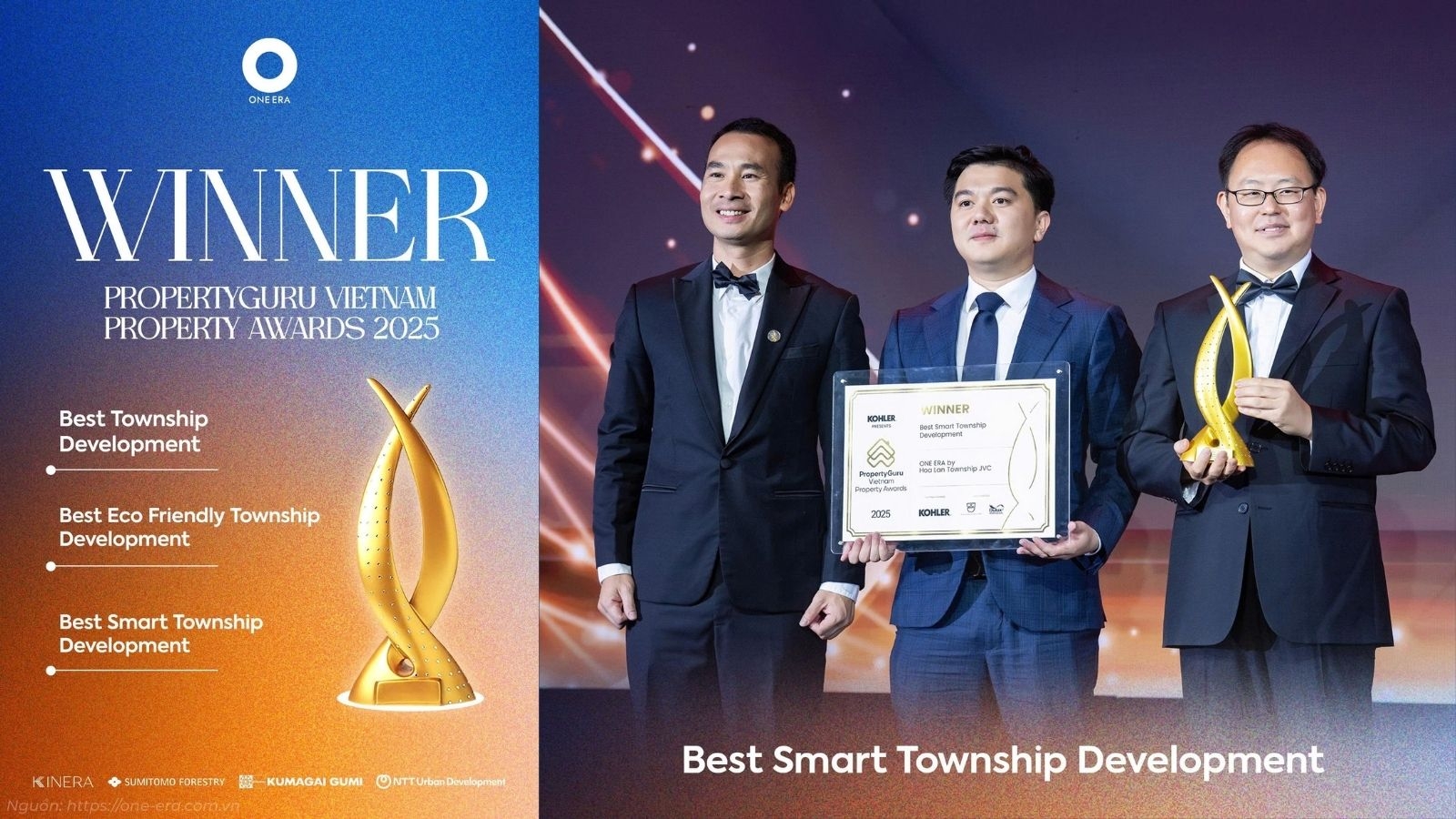 Tổng hợp các giải thưởng danh giá quốc tế (Asia Property Awards, Robb Report) và chứng nhận xanh EDGE của dự án One Era