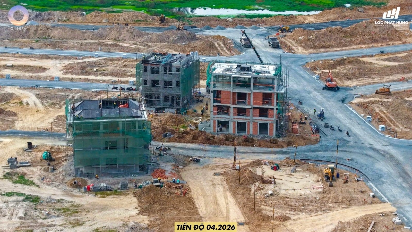 Toàn cảnh đại công trường dự án One Era tháng 04/2026 – Hạ tầng bứt phá tại khu vực Thượng Đông